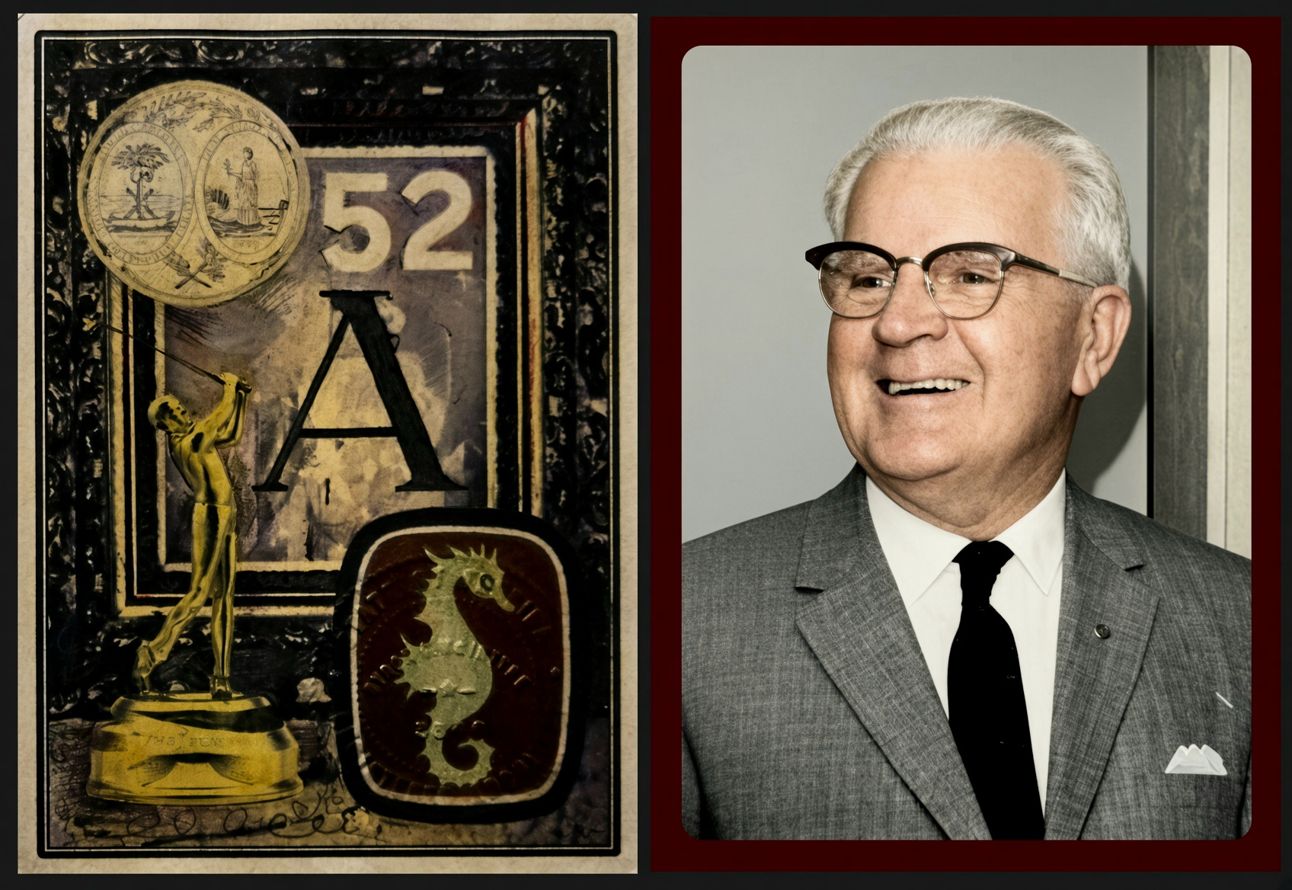 Hand-colored American Iron Gall Print alongside portrait of Joseph Eugene McIntyre