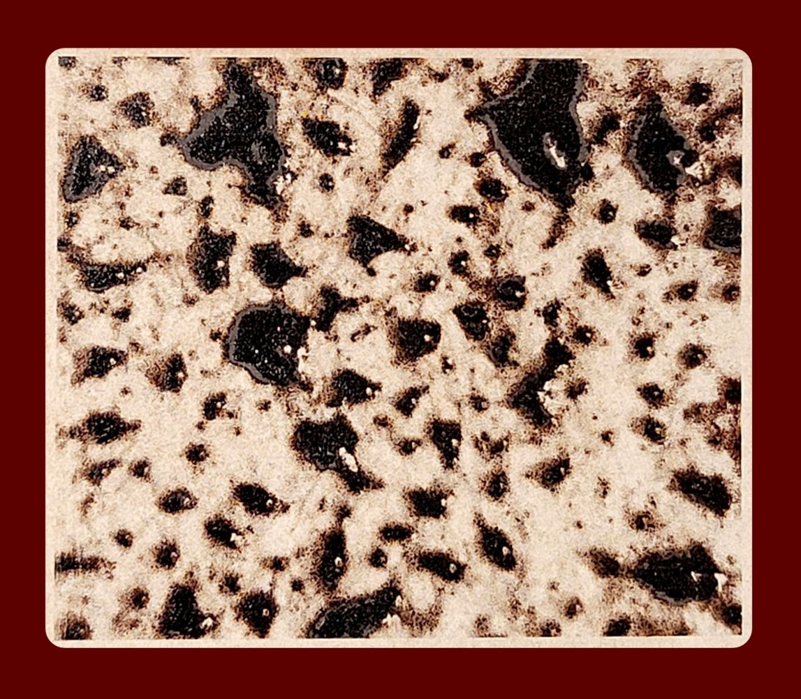 Iron gall resinous surface under magnification